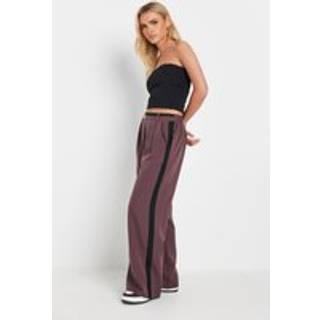 PixieGirl Petite PixieGirl Petite Purple Contrast Side Stripe Wide Leg Trousers