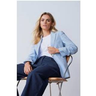 M & Co M & Co White Petite Stripe Seersucker Blazer