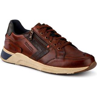 Pavers Pavers Brown Wide Fit Wide Fit Leather Lace-Up Trainers
