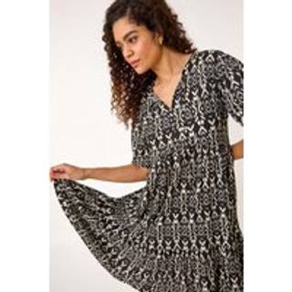 Roman Roman Tryk Slips Front Smock Kjole