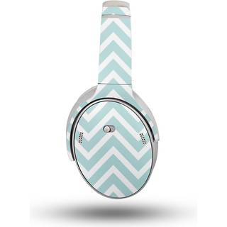 Hovedtelefon hud kompatibel med Bose Quietcomfort hovedtelefoner (2023) - Aqua Chevron - Premium 3M Vinyl Protective Wrap Decal Cover - Let at an
