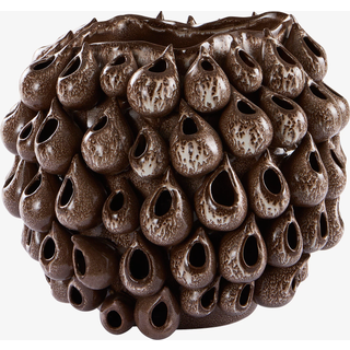 BLOWFISH vase højde 31 cm - Brun