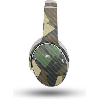 Carbon Fiber Headphone Skin kompatibel med Bose Quietcomfort -hovedtelefoner (2023) - Polygonal Camo - Premium 3M Vinyl Protective Wrap Decal Cov