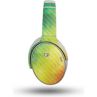 Carbon Fiber Headphone Skin kompatibel med Bose Quietcomfort hovedtelefoner (2023) - RASTA RAINBOW - Premium 3M Vinyl Protective Wrap Decal Cover