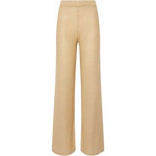 Lts Tall Natural Brown Knitted Wide Leg Trouser 18 Lts | Tall Women's Wide Leg Trousers