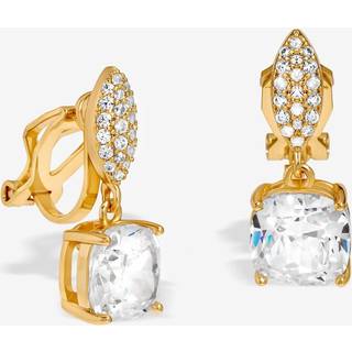 Jon Richard Jon Richard Gold Tone Cubic Zirconia Clip Drop Earrings