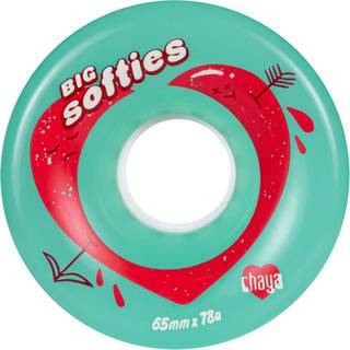 Chaya Big Softies Rulleskøjte Hjul Side By Side 4-Pak (65mm - Clear Teal)