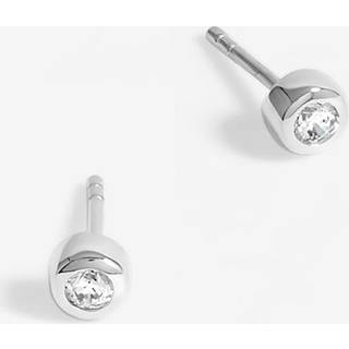 Simply Silver Simply Silver Silver Tone 925 Polished And Cubic Zirconia Stud Earrings