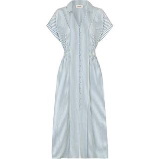 Modström Nikkomd dress - White Blue stripe - M - Kjole