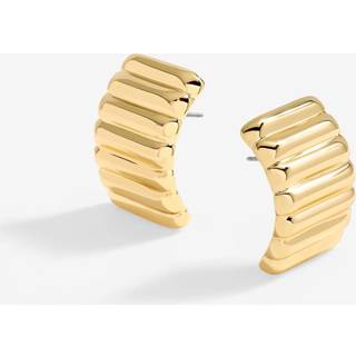 Jon Richard Jon Richard Gold Tone Flat Ridge Statement Earrings