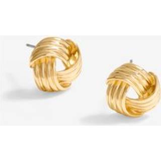 Jon Richard Jon Richard Gold Tone Ridge Knot Studs Earrings