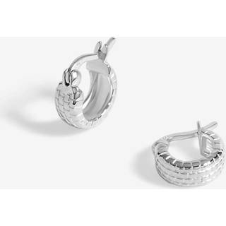 Simply Silver Simply Silver 925 polerede Huggie Hoop øreringe med ministruktur