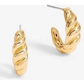 Jon Richard Jon Richard Gold Tone Mini Ridge Hoop Earrings