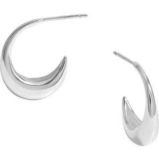Simply Silver Simply Silver Silver Tone 925 Polished Curved Hoop Earrings