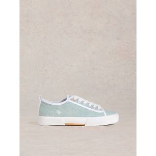 White Stuff White Stuff Blue Pippa Canvas Lace Up Trainers