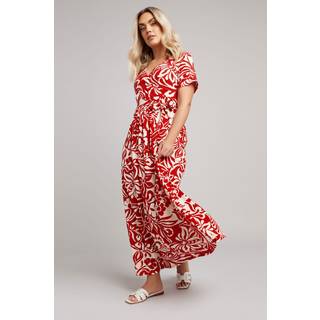 Yours Curve Yours Curve Red Floral Wrap Dress