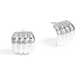 Jon Richard Jon Richard Silver Tone Ridge Stud Earrings