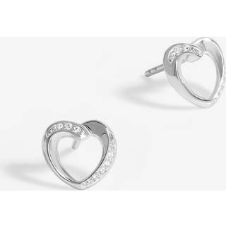 Simply Silver Simply Silver Silver Tone 925 Cubic Zirconia Twisted Heart Stud Earrings
