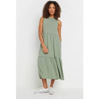 M & Co M & Co Green Acid Wash Sleeveless Tiered Dress - 18