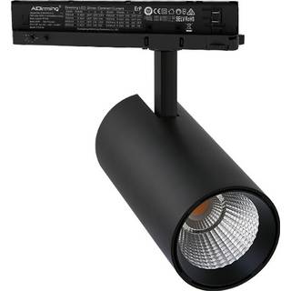 LEDlife PRO-CCT dæmpbar skinnespot 30W - Justerbar CCT + lysstyrke, Sort, 120lm/w, RA92, 3900lm, Flicker free, 3-faset - Dæmpbar : Dæmper indbygget, Kulør : CCT (Varm til Kold Hvid), Spredning : 38°