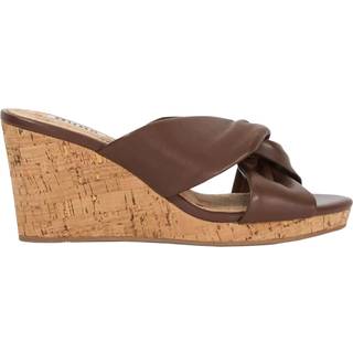 Dune London Dune London Brown Kacee Twist Knot Wedge Mule Sandals
