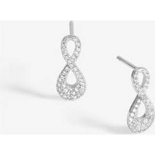 Simply Silver 925 Cubic Zirconia Infinity Stud øreringeEn