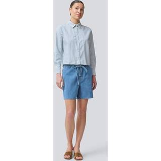 Modström Nikkomd shirt - White Blue stripe - M - Skjorte