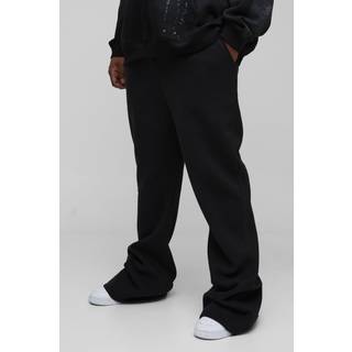 Mens Black Plus Slim Extreme Flared Joggers