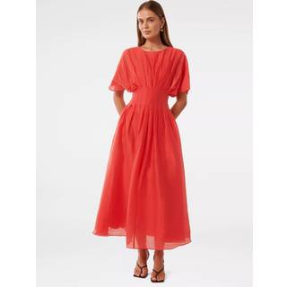 Forever New EVE Seam Detail Midi Kjole med et strejf af hør36