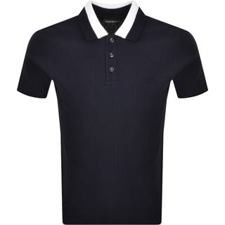 Emporio Armani Waffle Polo Navy