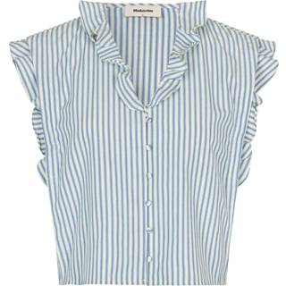 Modström Nikkomd top - White Blue stripe - M - Top