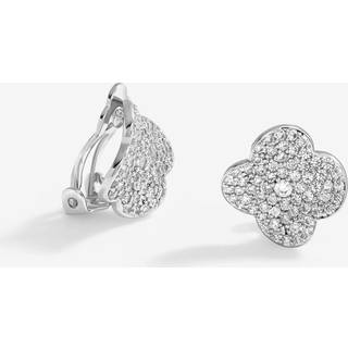 Jon Richard Jon Richard Cubic Zirconia Pave Clover Clip øreringe