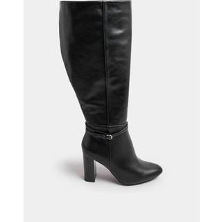 Yours Curve Extra Bred pasform Heeled Knee High Støvler5