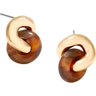 Jon Richard Jon Richard Gold Tone Polished Resin Knot Stud Earrings