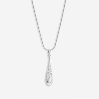 Simply Silver 925 Poleret og Pavedhæng i DråbeEn
