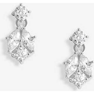 Simply Silver Simply Silver Silver Tone 925 Cubic Zirconia Round Drop Stud Earrings