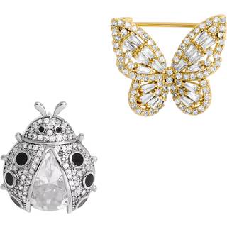 Jon Richard Jon Richard Silver Tone Bug Gift Boxed Brooches Pack Of 2