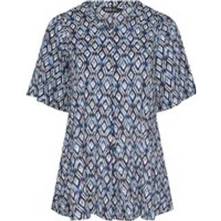 Yours Curve Yours Curve Blue Textured Pleat Front T-Shirt