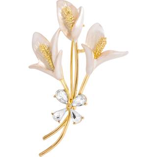 Jon Richard Jon Richard Gold Floral Bow Bouquet Brooch Gift Boxes