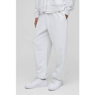 Mens Grey Marl 260GSM Loopback Basic Baggy Fit Jogger