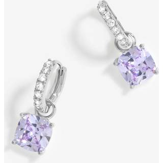 Jon Richard Jon Richard Silver Tone Lavender Huggie Earrings