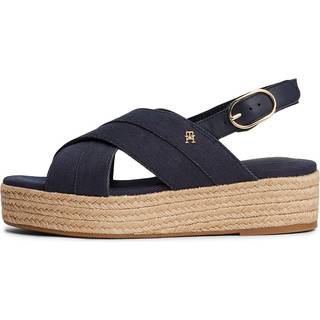 Denim Espadrille Platform Sandals