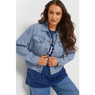 Yours Curve Yours Curve Blue Classic Denim 100% Cotton Jacket