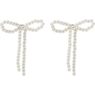Bibi Bijoux Bibi Bijoux Cream Pearl Bow Earrings