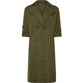 PixieGirl Petite PixieGirl Petite Green Duster Trench Coat