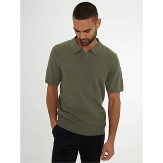 Threadbare Threadbare Textured Front Knitted Trophy Neck Polo-skjorter