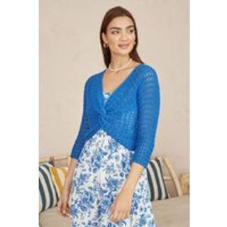 Yumi Yumi Aqua Blue 100% Cotton Crochet Knitted Top