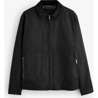 Threadbare Threadbare Black 100% Cotton Corduroy Collar Lightweight Jacket