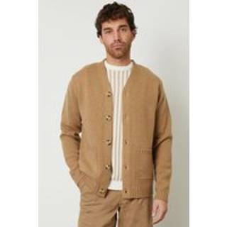 Threadbare Threadbare Brown Knitted V-Neck Cardigan