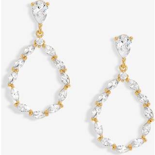 Jon Richard Jon Richard Gold Tone Cubic Zirconia Open Earrings